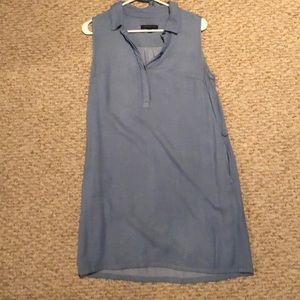 Chambray sleeveless dress